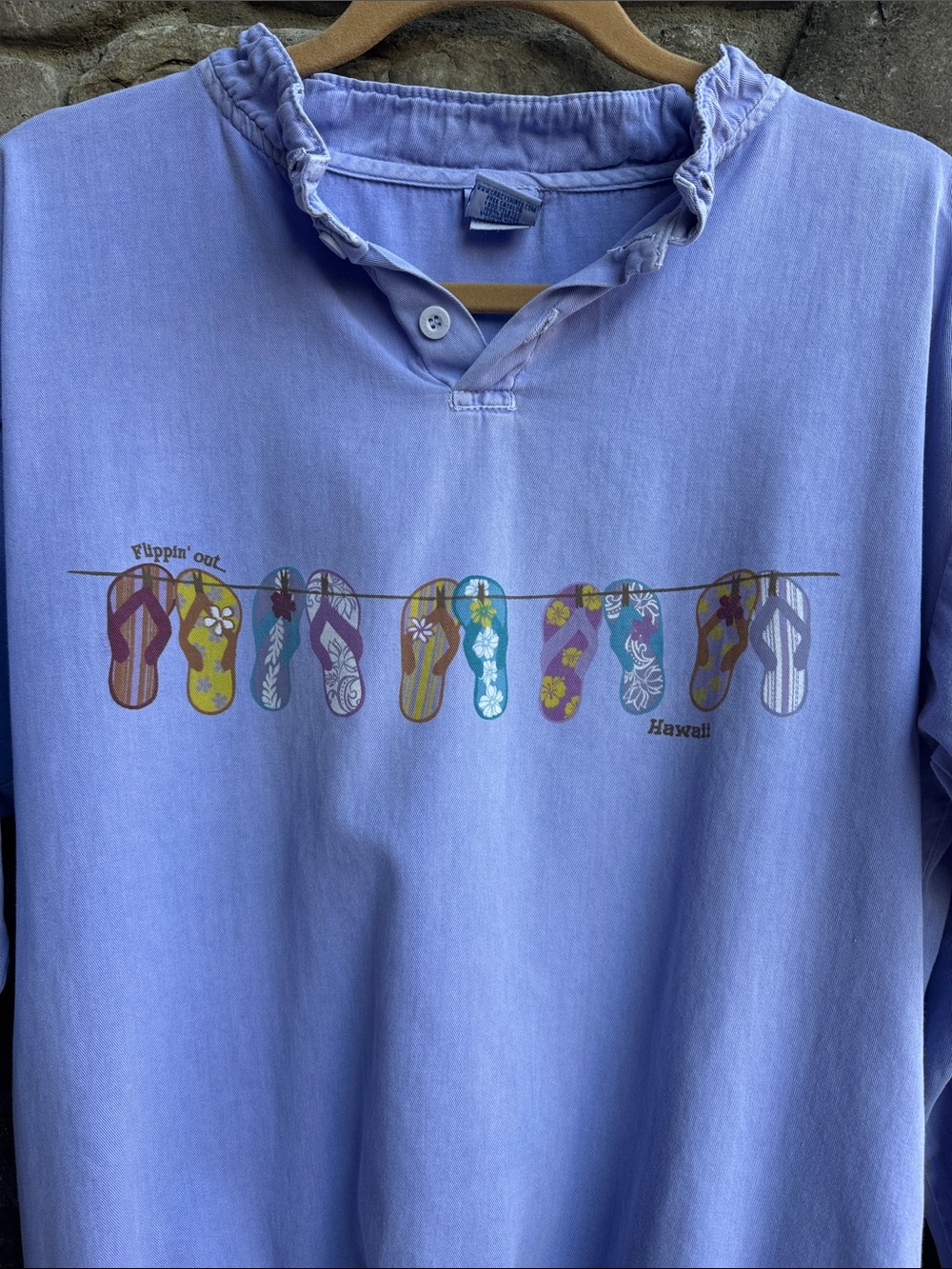 Crazy Shirts Vintage-Style purple Long Sleeve Shirt Womens XS Beach Hawaiian - Picture 3 of 14